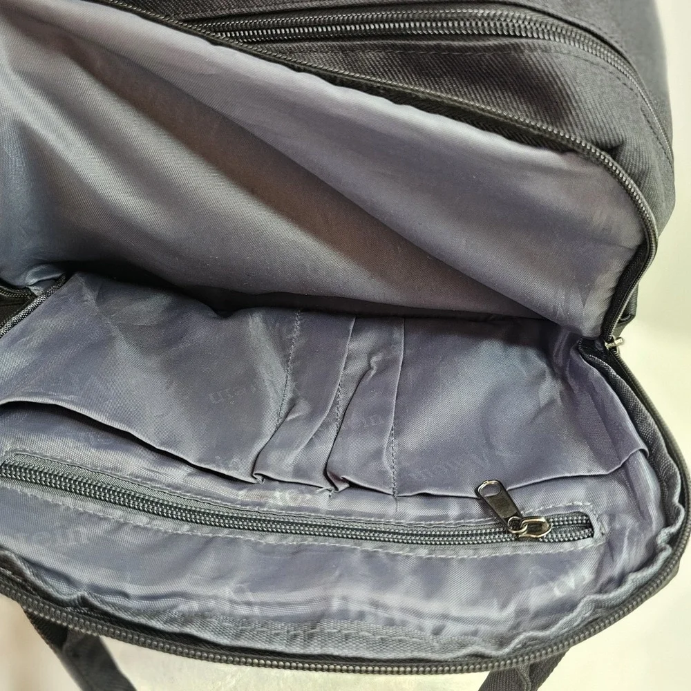 Matein Lunch Backpack with Insulated Cooler Compartment Black Laptop Bag USB